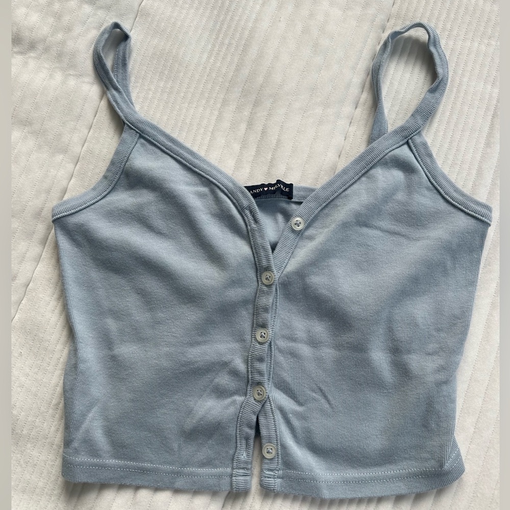 Brandy Melville blue button tank